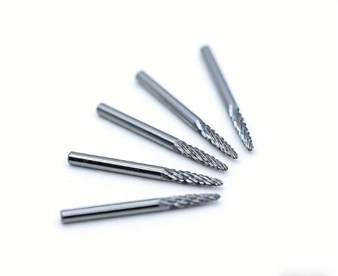 Massivkarbid-Rotationsbrühe SF-43, 1/8-Zoll-Durchmesser, Baumform mit spitzen Ende, doppelt geschnitten für Stahl
