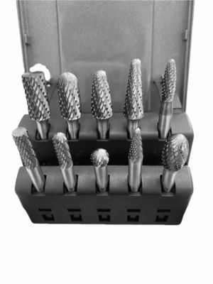Guter Preis 10 Stück Wolframkarbid-Burr Set Doppelschnitt 1/4 ′′Shank Standard Doppelschnitt-Karbid-Rotationsburr online