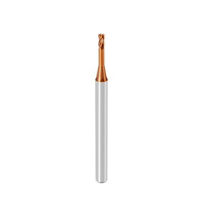 Guter Preis HRC55 1mm Feststoffkarbid Endmühle 2 Flöten Langhals Kurzflöten Quadrat Endmühle online