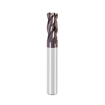 Guter Preis 8 mm HRC60 4 Flöten Radius Endmühlschneider für Metall AITiN beschichtet online
