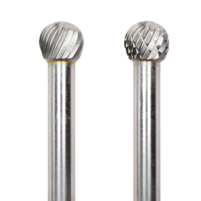 Qualität 3mm SD Kugelform Karbid-Burr Single Cut Carbide Rotary Burr auf 3mm Schaft usine