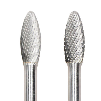 8mm*20mm H Flammenwolframkarbid Rotationsdatei 6mm Schank Flammenform Einfachgeschnittenes Rotationsschleif