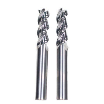 Guter Preis 12mm Dia 12*45*12*100 HRC55 3 Flöten Flachkarbid Endmühlen für Aluminium nicht beschichtet Maschine Typ Fertigbearbeitung online
