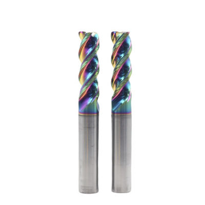 Guter Preis 10C0.5*75 3Fluten DLC-Beschichtung Hocheffizienz-Festkarbid-Dynamische Endmühle für integriertes Roh- und Präzisionsbearbeiten von Aluminium online