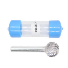 Guter Preis 8mm Schaft D-Ball Form 22mm Schnittdurchmesser Hartmetallfräser Doppel-Schnitt Hartmetall-Rotationsfräser online