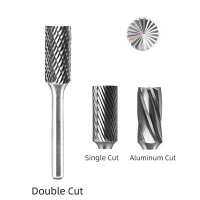 Guter Preis SB Cylindrical End Cut tungsten Carbide Burrs 12mm*25mm Standard Double Cut With 6mm Shank online