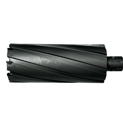 Qualität 100mm Cut Depth TCT Annular Cutter 18mm-250mm Cut Dia Core Drills | H11 Body K30 Carbide Tips Fabrik